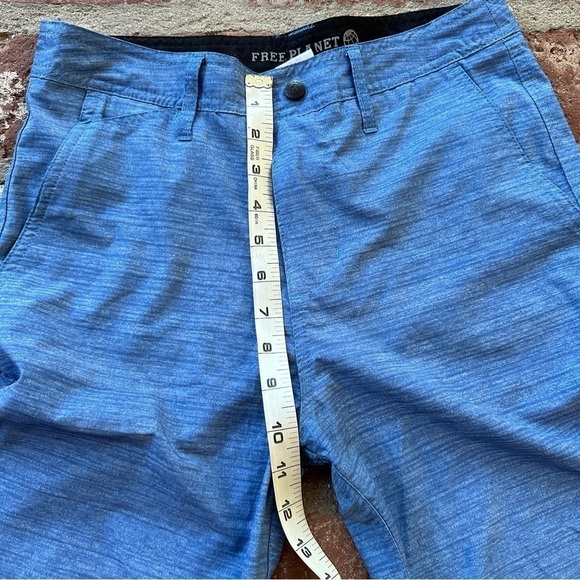 Free Planet Chino Shorts kids size 14 Mid Rise Zip Fly Flat Front 5 Pockets - Picture 8 of 16